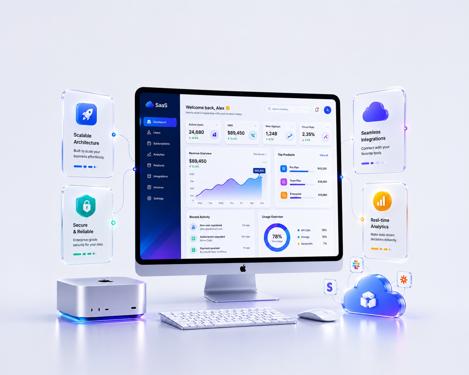 SaaS Products — sculpted glass concept