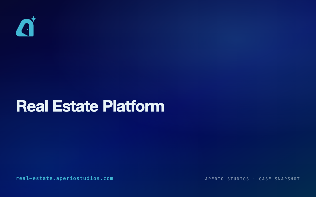 Real Estate Platform — website snapshot